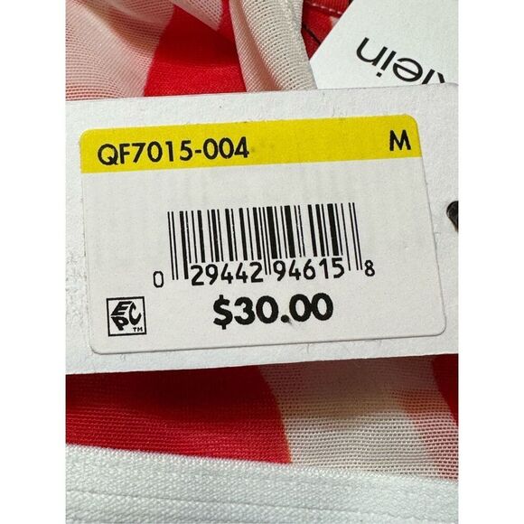 Calvin Klein NWT size M red and white hearts bralette Folded Hearts Odyssey - Picture 6 of 7